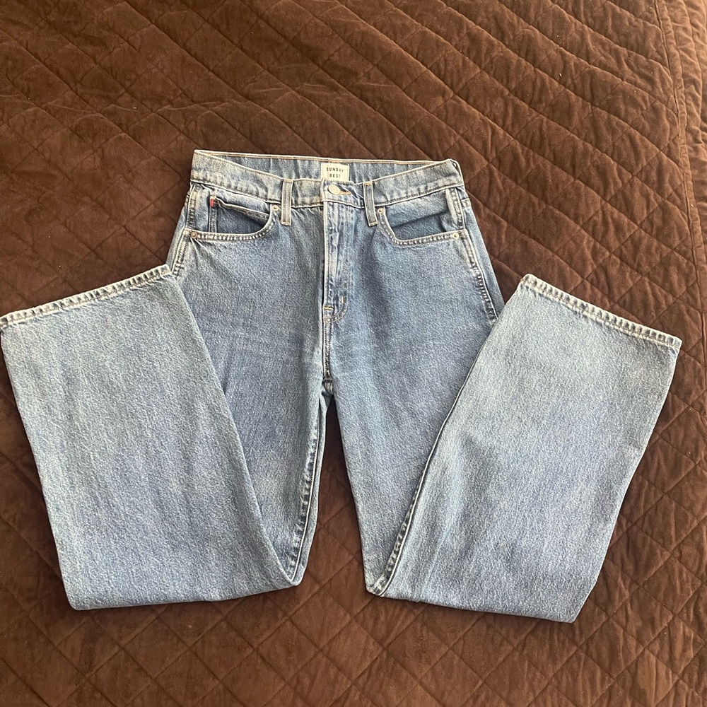 aritzia Sunday best blue jeans